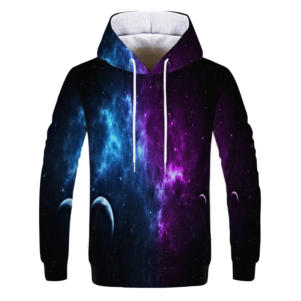 

Universe Starry Sky Graffiti 3D Spring and Autumn New Printed Men's and Women's Hoodie Harajuku Boys Sweatshirt 3D Printing Pull