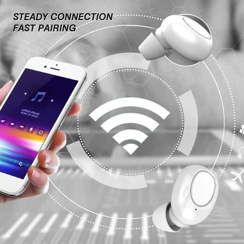 Беспроводная Bluetooth 5,0 гарнитура стерео IPX7 водонепроницаемый HIFI тон качество эргономичный дизайн удобный наушник с зарядным устройством