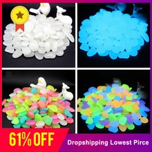 100 шт светящиеся в темноте камешки Gaeden светящиеся камни флуоресцентные искусственные камни для аквариума украшения сада