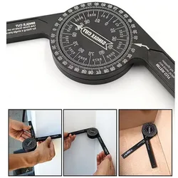 Woodworking Aluminum Miter Protractor Portable 360 Degree Saw Finder Gauge Goniometer Angle Finder Arm Measuring Ruler