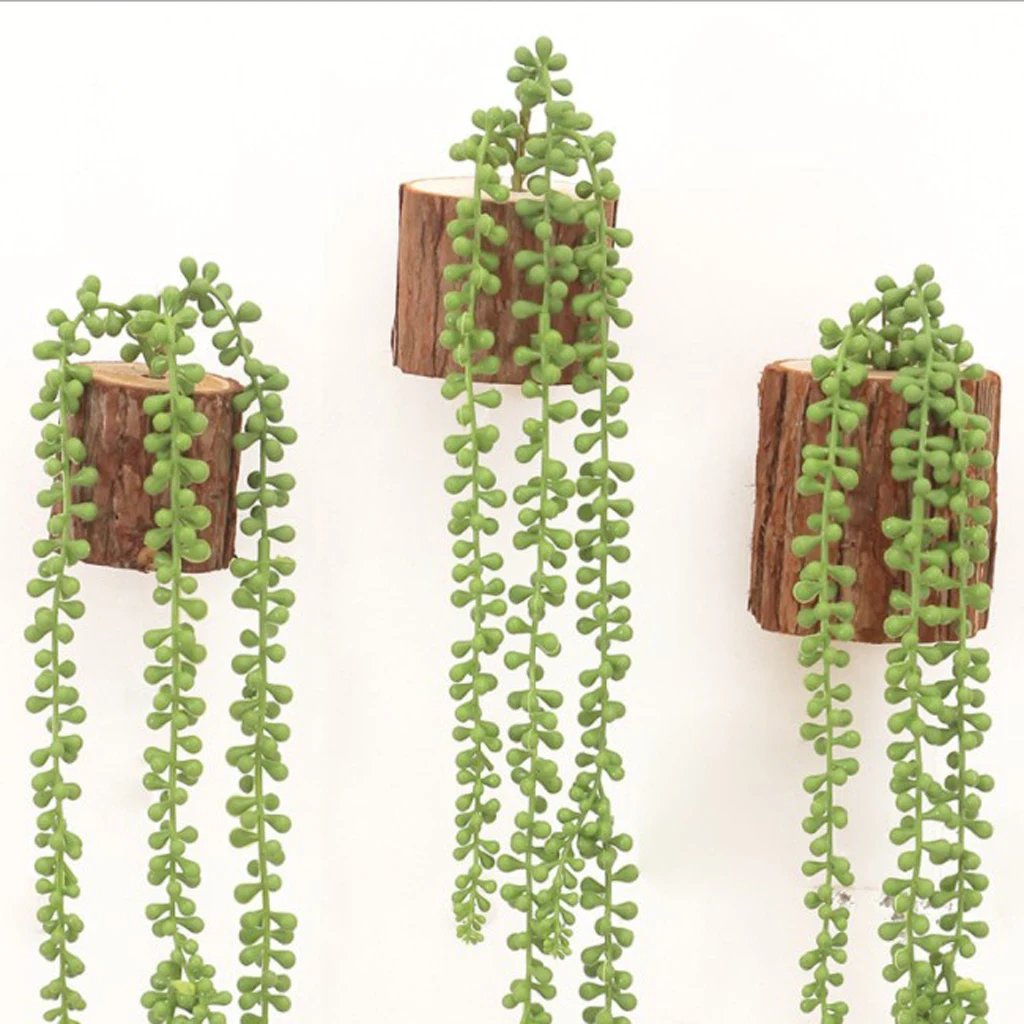 Artificial Flower String of Pearls Wall Hanging Fake Succulents Plants for Wedding Party Decor Home Garden Ornament Photo Props