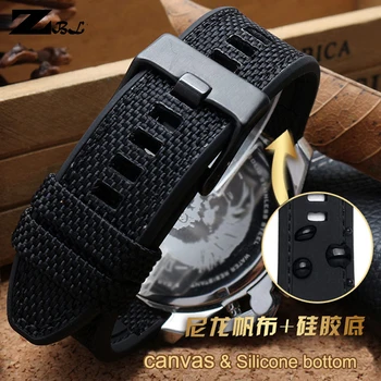 

Canvas Resin Double-layer strap watchband 24mm 26mm 28mm for diesel Watch band for DZ4500 DZ7420 DZ4506 silicone watch bracelet