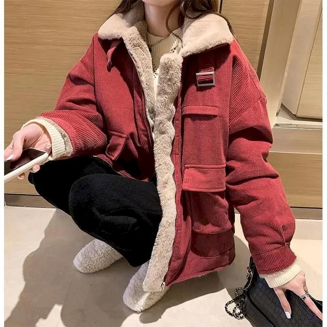 2023 New Autumn Winter Coats Fashion Polar Fleece Lamb Wool Coat Trend  Streetwear Loose Thick Jacket Women Clothes Jackets - AliExpress