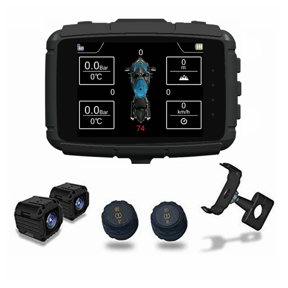 

4G Global Version Motorcycle Vehicle Wireless Tire Pressure GPS Recorder Smart Monitor Terminal bluetooth WIFI Remote Snapshot