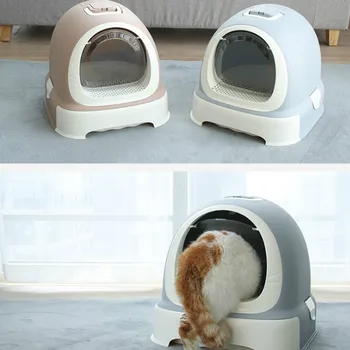 

Machine Cat Litter Basin Fully Enclosed Cat Toilet Oversize Deodorizing, Anti-splashing And Deodorizing Articles Oversize Cat ZM