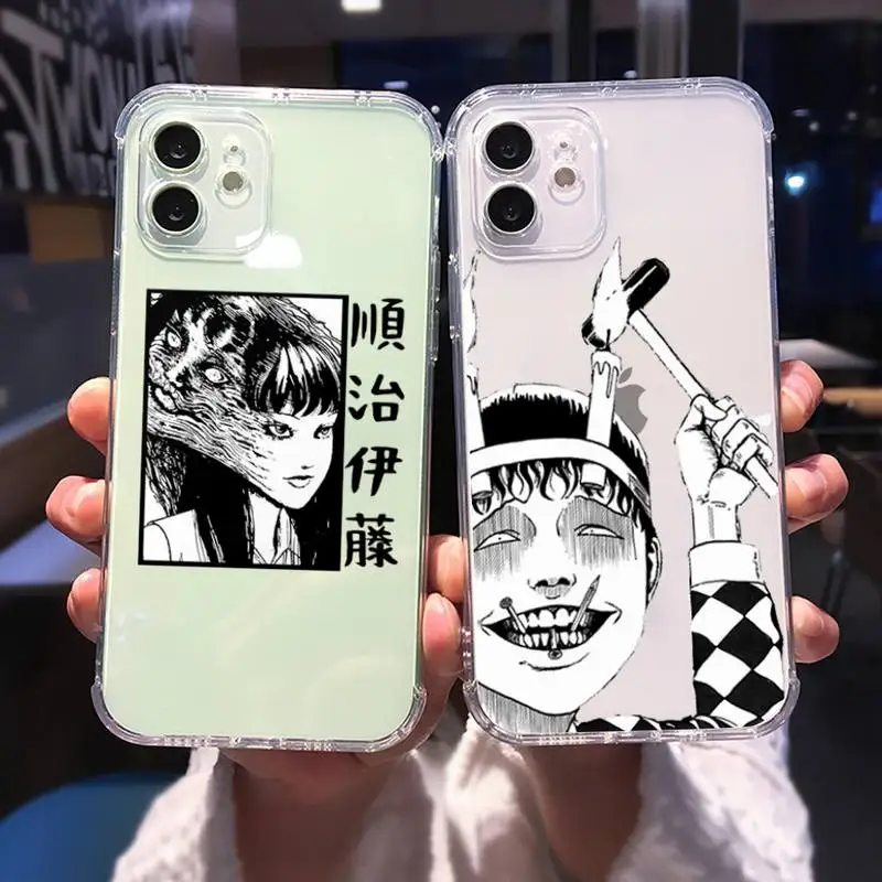 Junji Ito коллекция тройники Horro чехол для телефона прозрачный iPhone 13 11 12 mini pro XS MAX 8 7 Plus