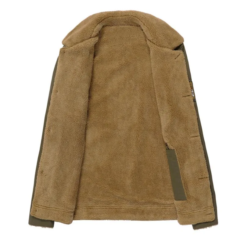 KIOVNO Men Winter Thick Jackets Outwear Fleece Lined Military Thermal Denim Jackets Coats For Male Size M-5XL Windbreak (12)