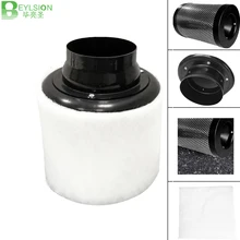 BEYLSION фильтр с активированным углем для выращивания карбоновой кровати 50 мм для тент теплицы фильтр очистки воздуха выпускной фильтр для выращивания палатки в помещении