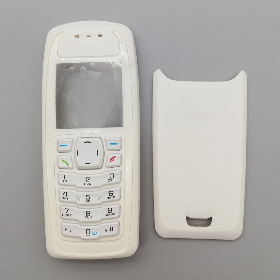 Полный корпус для Nokia 3100 передняя+ средняя рамка+ чехол для батареи+ английский/русский/арабский/иврит кнопки меню клавиатуры - Цвет: 3PCS