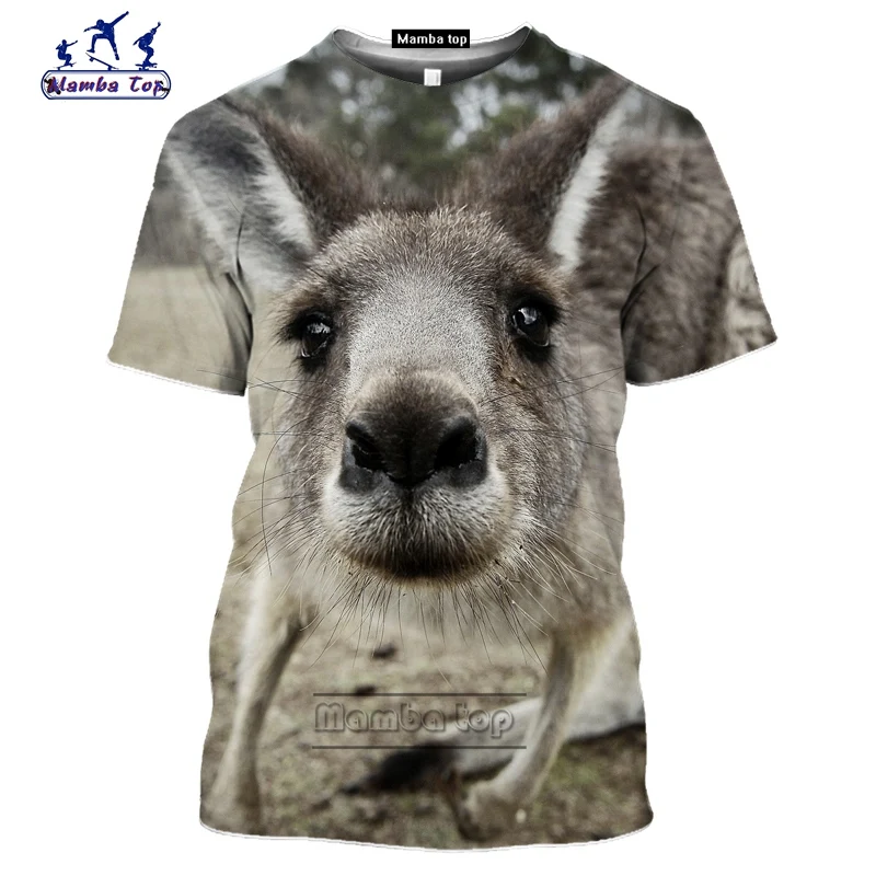 Mamba top Kangaroo shirt homme fashion men's T-shirt 3D print Australia Animal Harajuku tee funny summer Short sleeve Streetwear (8)