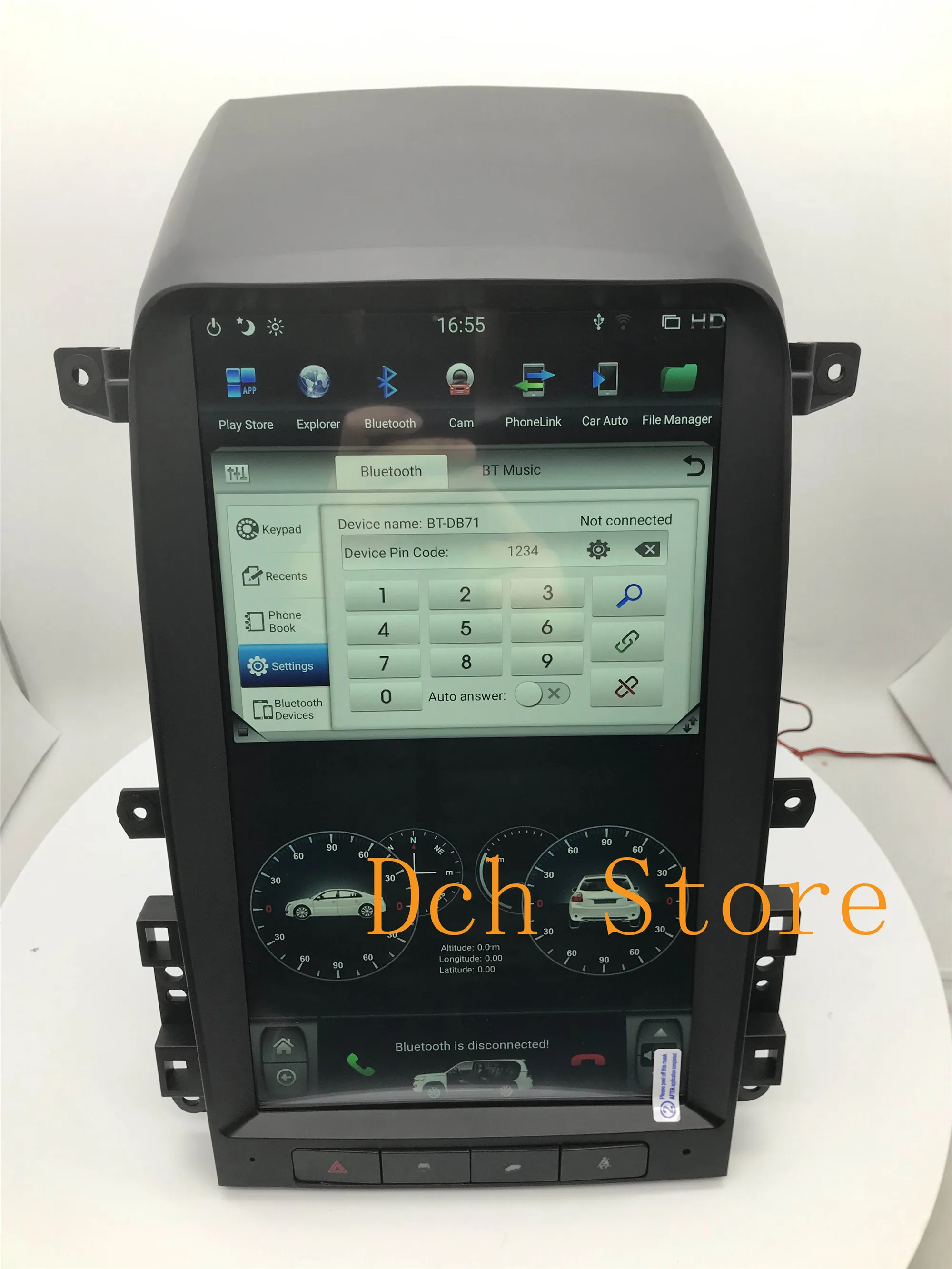 13 6 ''вертикальный Большой экран Tesla Style Android 9 0 PX6 CARPLAY автомобильный DVD GPS