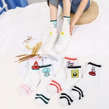 5 пар комплектов Ins стиль забавные животные узорные женские короткие носки мультфильм Корейский веселое Harajuku Хлопок лодыжки дышащие милые носки