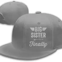 Big Sister наконец унисекс бейсболка с плоским Биллом Регулируемая серая