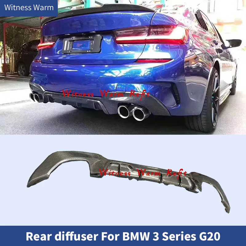 Диффузор для заднего бампера из углеродного волокна BMW 3 серии G20 G28 M Sport 2019 2020