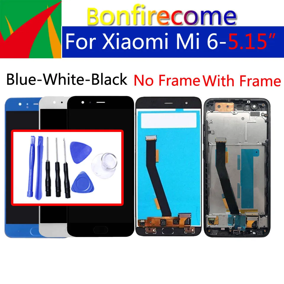 

5.15" Original Display For Xiaomi Mi6 Mi 6 LCD Touch Screen Digitizer With Frame Replacement For Xiaomi Mi 6 Display Assembly
