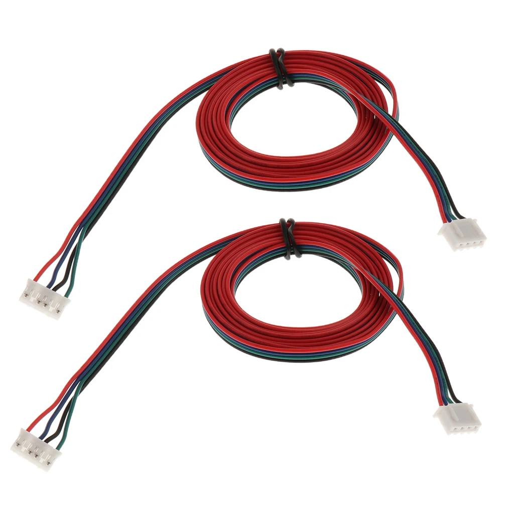 2 Pieces Male Compatible Stepper Motor Cable for 3D Printer XH2.54, 1+1.5m