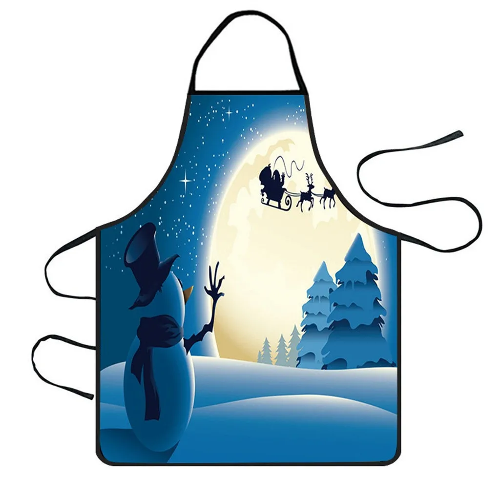 Christmas Decoration Waterproof Apron Kitchen Aprons Dinner Party Apron Woman Pinafore Cooking Baking Party Cleaning Aprons