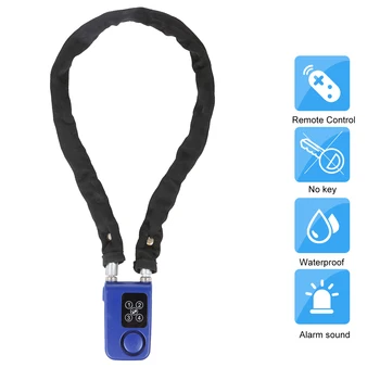 

Bicycle Wire Rope Keyless Password Lock Wireless Remote Control Lock Anti Theft Alarm Lock For Bicycle Motocycle Security