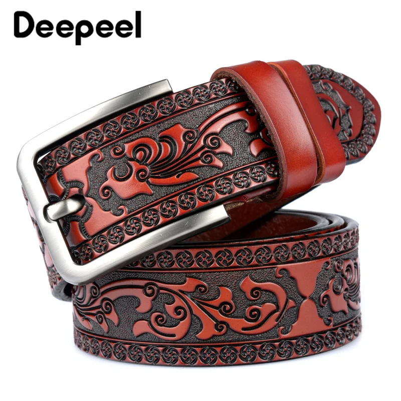 Deepeel 3 8*105 125 см мужской кожаный ремень модная Роскошная натуральная кожа ремни DIY