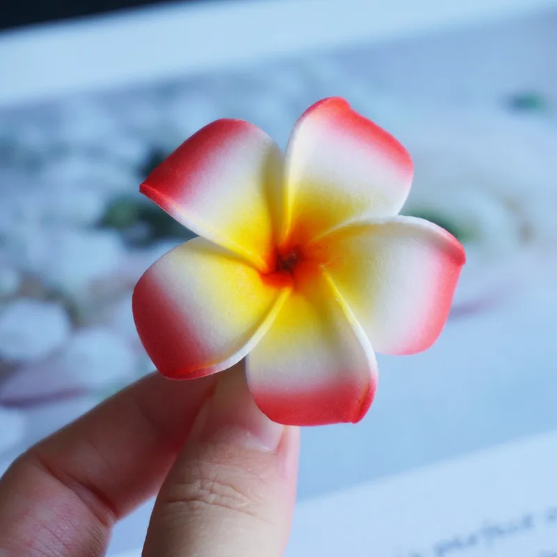 Woman Artificial Flower Hairpins Wedding Bridal Hair Clip Hawaiian Plumeria Foam Headdress Holiday Seaside Headwear Mom Gifts hair clips for long hair