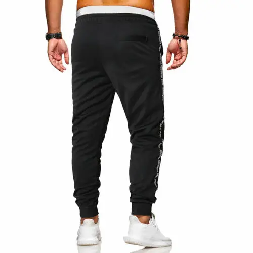 4 стиля Модные мужские облегающие спортивные костюмы обтягивающие штаны Длинные