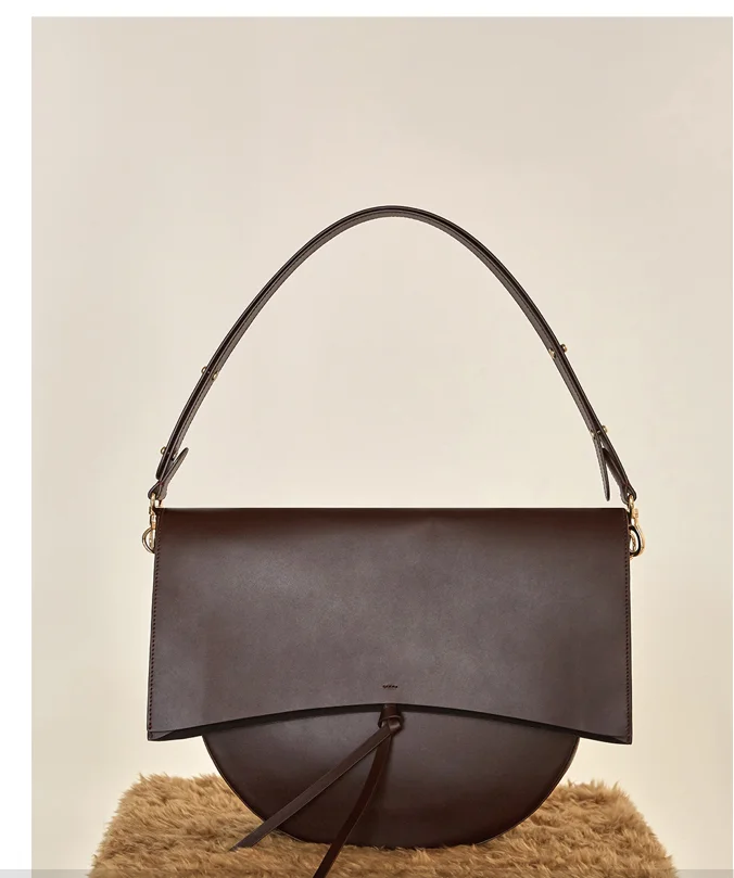 

New moon shoulder bag spring and summer new mobile oblique Women Lady Luna PU leather Handbag High quality Large capacity Cross