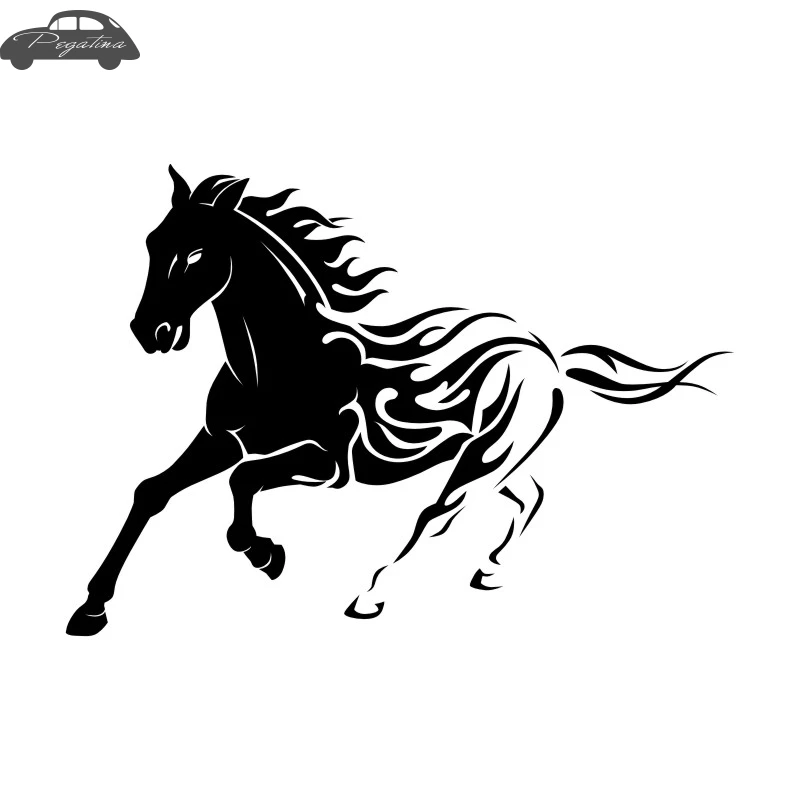 Pegatina Horse Car Door El caballo Sticker Decal Posters Wall Decals Quadro Parede Decor Mural Wild Animal Sticker