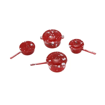 

1:12 Dollhouse Miniature Cookware Pot Pan SET 8pcs