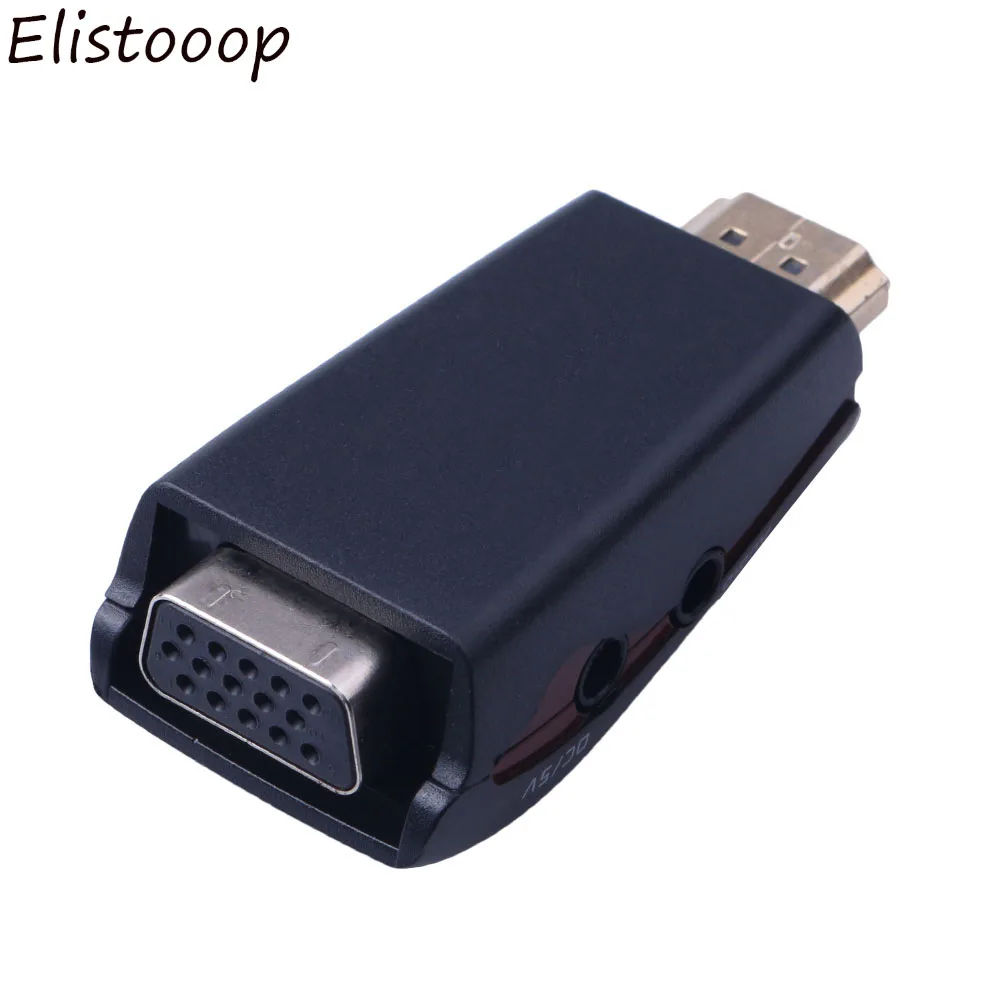 Адаптер hdmi-vga аудио кабели конвертер мужчин и женщин 1080P HD для ПК ноутбука ТВ коробка кабель проектора