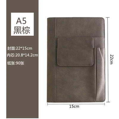 Коричневый 1 PCS A5 Multifunctional Business Notebook Creative Stationery Notebook 6 Colors 1-1 - Цвет: Коричневый