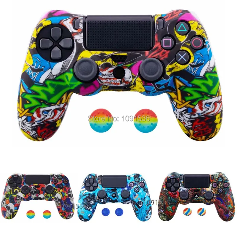 Силиконовый чехол для Sony PlayStation Dualshock 4 PS4 Pro тонкий контроллер и ручка большого
