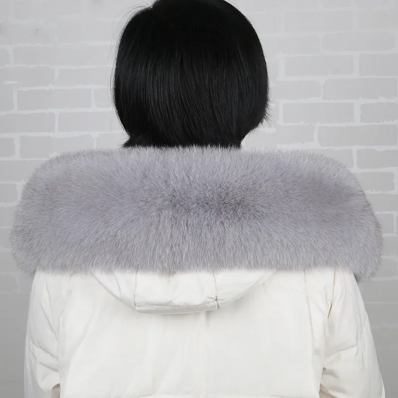 Женские шарфы из натурального Лисьего меха зимние теплые пуховые пальто унисекс