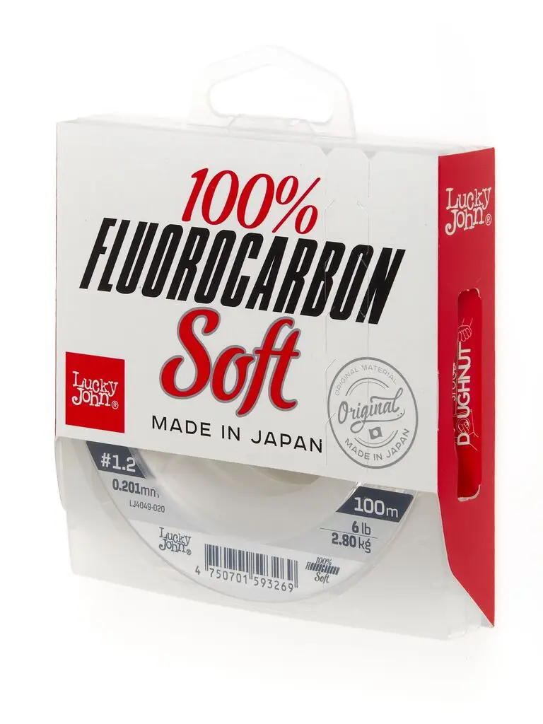 Леска монофильная Lucky John FLUOROCARBON Soft 100/020 | Спорт и развлечения