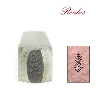 

Metasequoia tree Design stamp 10x3.3mm,RCIDOS DIY Bracelet/jewelry symbols steel stamp
