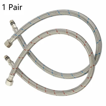 

2pcs/set Stainless Steel Flexible Connection Hose G3 / 8x M10 Water Tap Connector Pressure Pipe Gardening Supplies