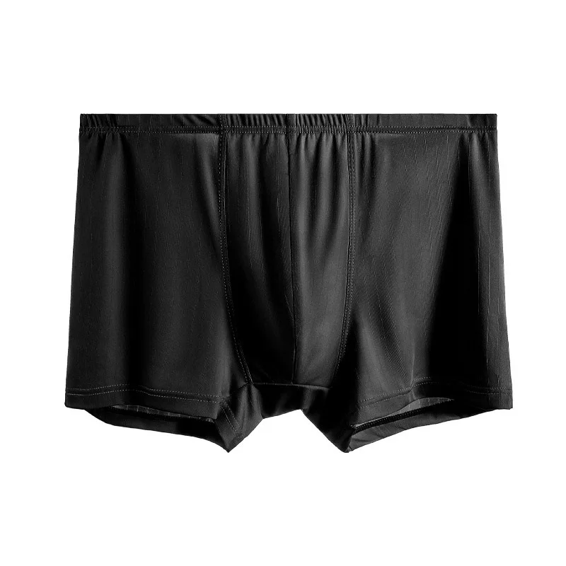 3pcs/pack Men's Underwear, Loose Fit Boxer Shorts With Wide Leg Opening,  Breathable And Thin Fabric For Summer (color: Black)