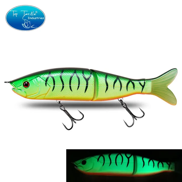 slow sinking swimbait jointed bait jerk bait  160mm 50g  S-waver ABS plastic artificial CF lure Segment Color 024 luminous