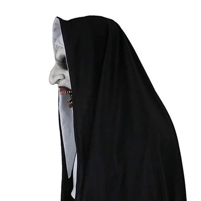 Маска монашки на Хэллоуин, страшная маска, косплей, страшные латексные маски с платком на голову, реквизит для украшения вечеринки на Хэллоуин