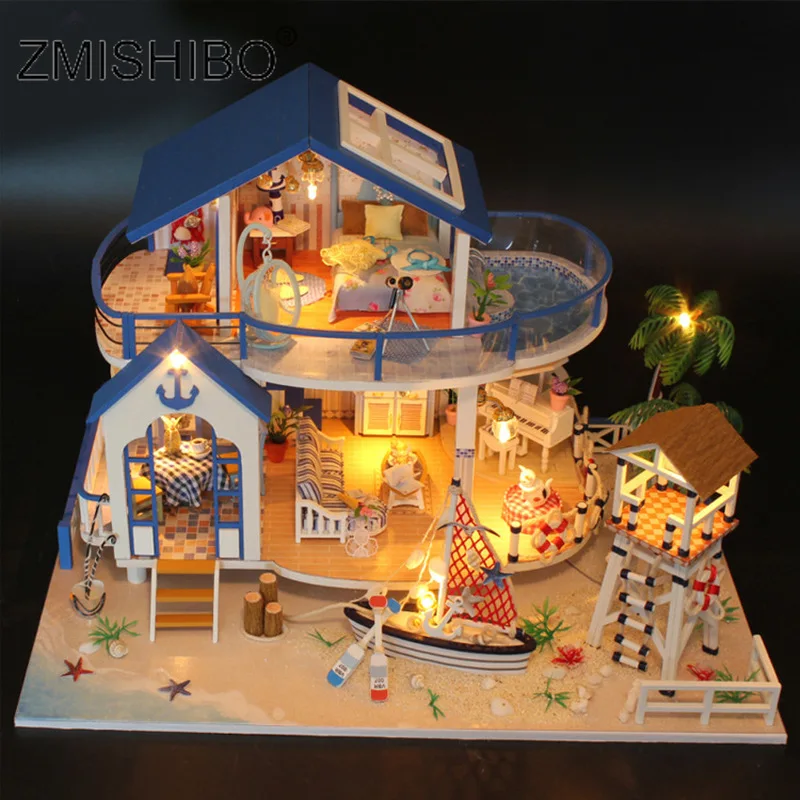 ZMISHIBO DIY домашний ночник мини светодиодный ручной работы кукольный домик девочка мальчик стиль лофт шкаф для спальни украшения детские
