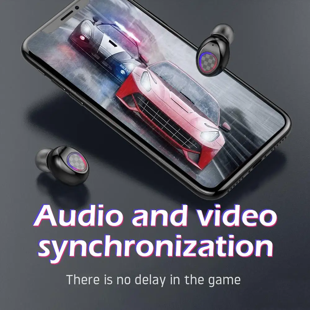Bluetooth Earphone 5 0 Wireless touch Headphone TWS Sports Waterproof Headset Earbuds LED Digital Ear Phone with Mic For Android