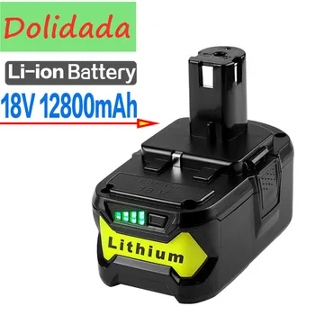 

High Capacity New 18V12800mAh Li-Ion For Ryobi Hot P108 RB18L40 Rechargeable Battery Pack Power Tool Battery Ryobi ONE+Hot sell