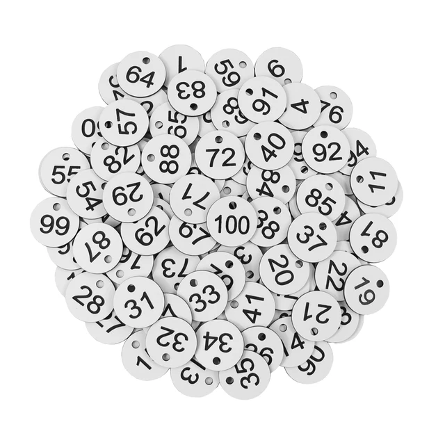 Round Number Husbandry Farm Beehive Label Beekeeping Box Numbered With Hole Tag Animal Livestock Markers Classification Sign E