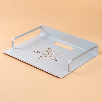 

Space Aluminum Pattern Set-top Box Shelf Wall-Mounted Router Mini Digital TV Power Cord Single-layer Bracket Storage Stand Rack
