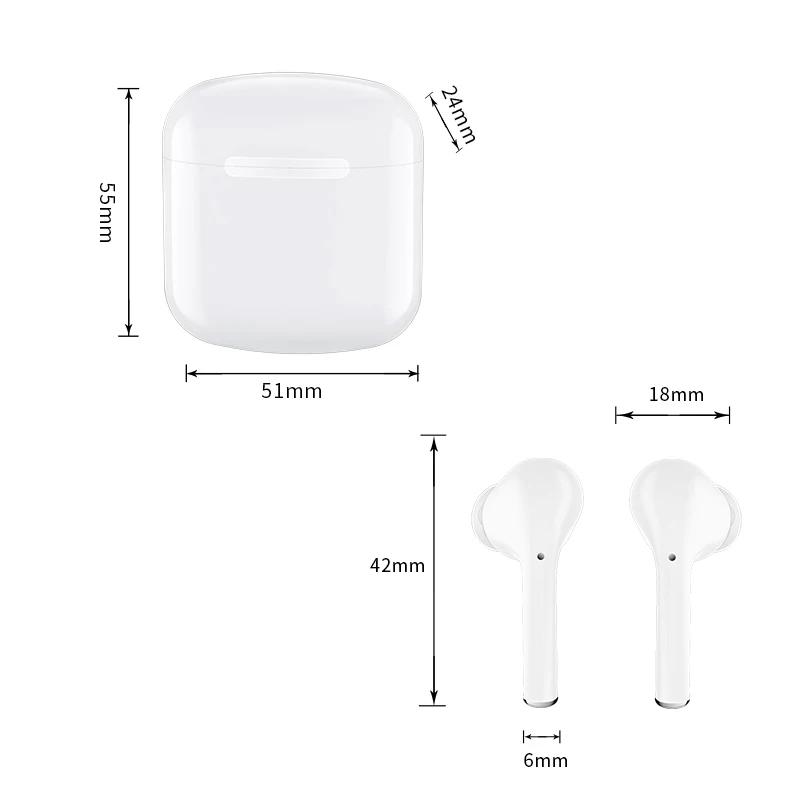 JIGU i9x Tws Wireless Bluetooth 5 0 Earphone Mini Earbuds With Mic Charging Box Sport Headset For iphone 11 x ipad Smart Phone