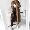 Woolen Coat Women Warm Outwear Plush Notch Collar Loose fur jacket Winter Coat Loose Cardigan Trench Solid female jacket 2022 ► Photo 3/6