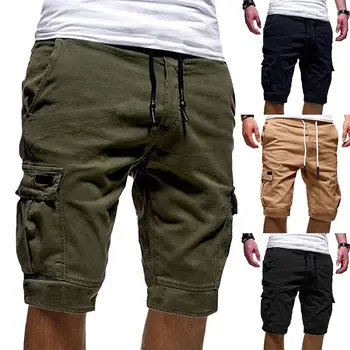 

hot Mens Cargo Shorts 2019 New Army Camouflage Shorts Men Cotton Loose Work Casual Short Pants Multi-Pockets Plus Size M-2XL