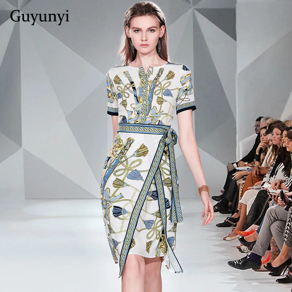 

England Style Office Lady Dress 2019 Noble Fashion Pattern High Waist Simple Comfortable Generous Elegant Party Dress Women