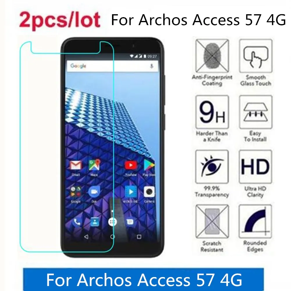 Закаленное стекло для Archos доступа 57 4G 2.5D Премиум Защитная пленка на экран для Archos доступа 57 4G Защитная пленка, стекло