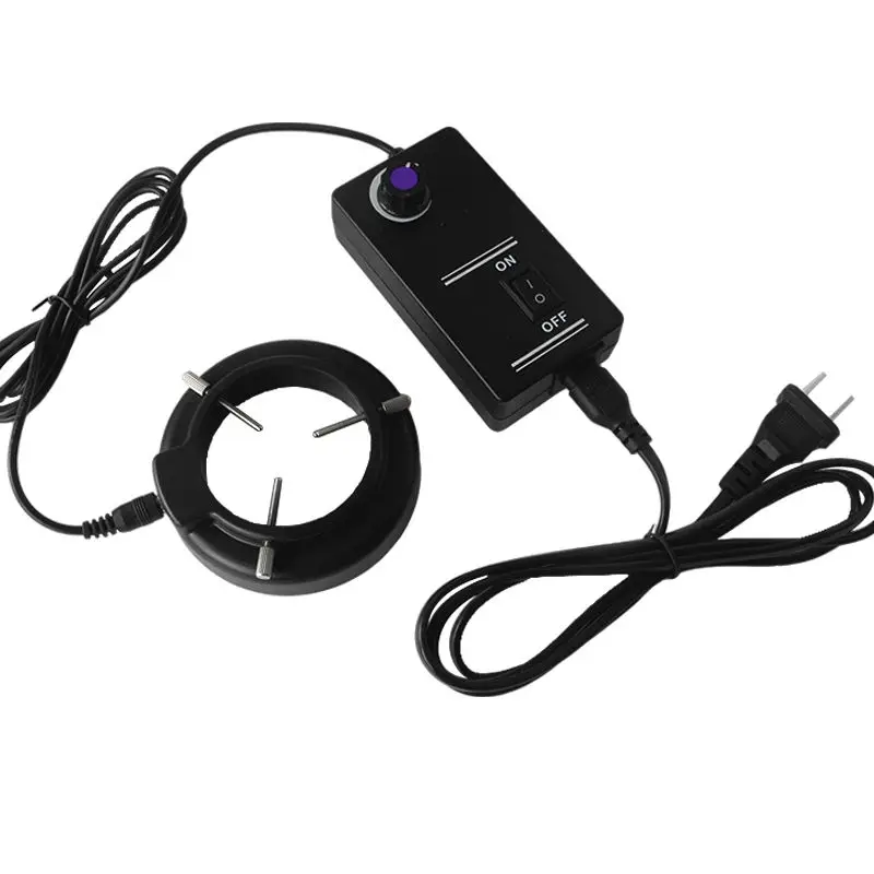 

DC12V Microscope Light LED Ring Lamp Purple UV Light 6400K NEMA 1-15 Replacement