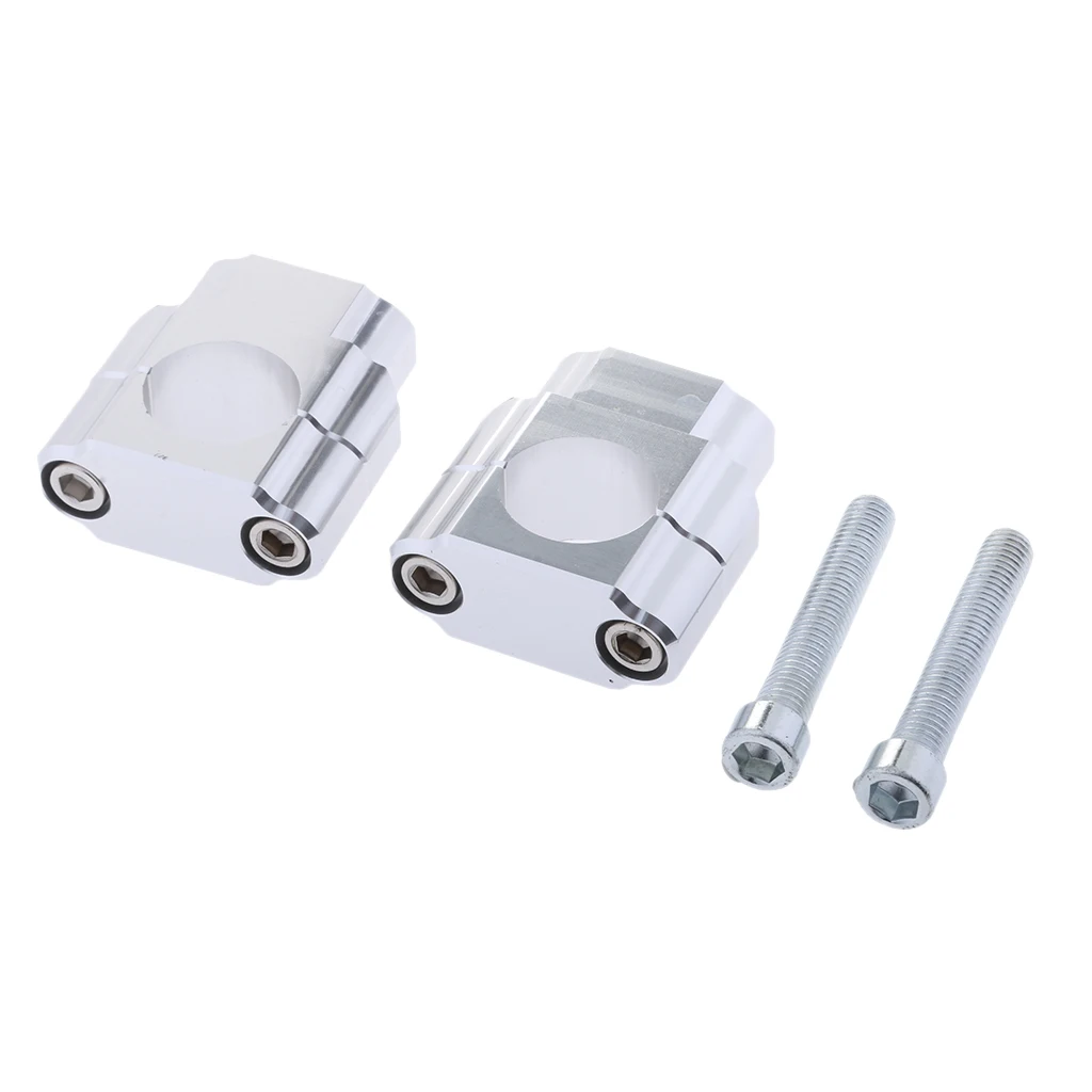 28mm Motorcycle Handle Bar Mounting Handlebar Risers Clamp Silver Mount Mounting Riser Clamp for Harley Honda Yamaha Suzuki
